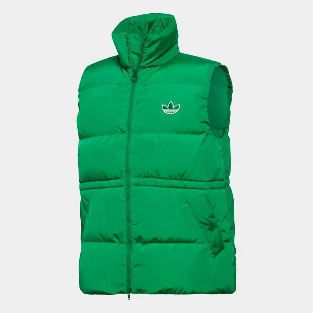 NEW Size XS X-Small   Adidas Originals Green Down Zip-Up Puffer Vest GD2521 - Picture 8 of 9